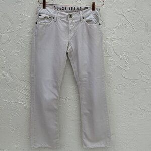 Guess Jeans Mens Falcon Style Boot Cut Jeans White Size 30